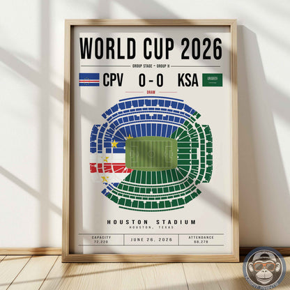 Cape Verde vs. Saudi Arabia World Cup Match Poster