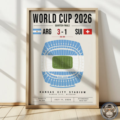Argentina vs. Switzerland World Cup Match Poster