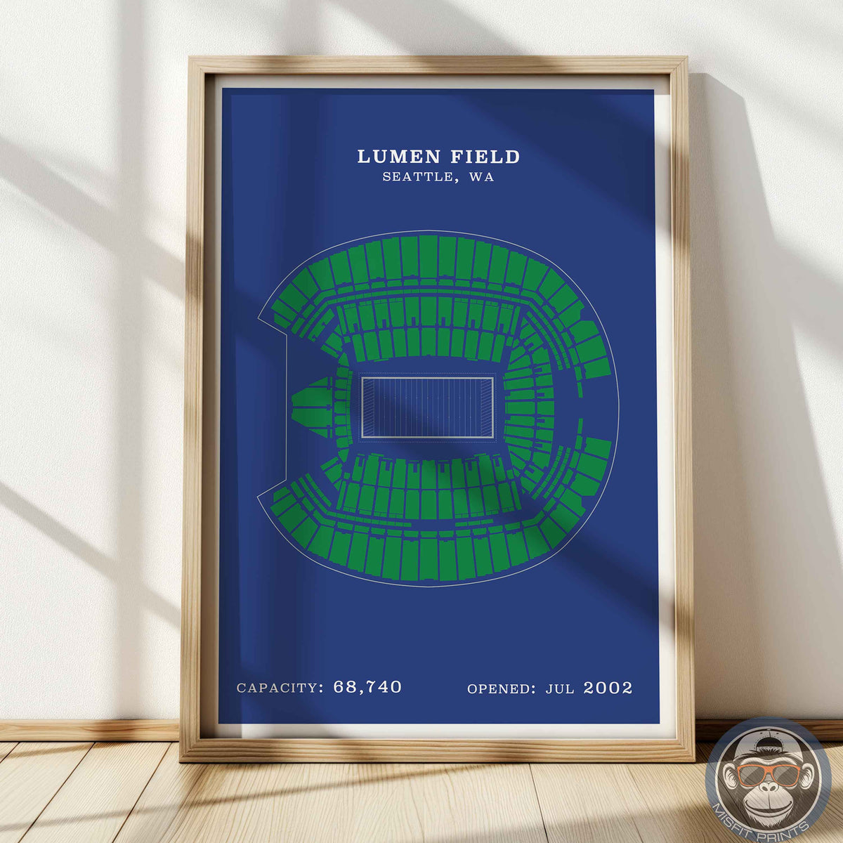 Lumen Field Stadium - Border Print
