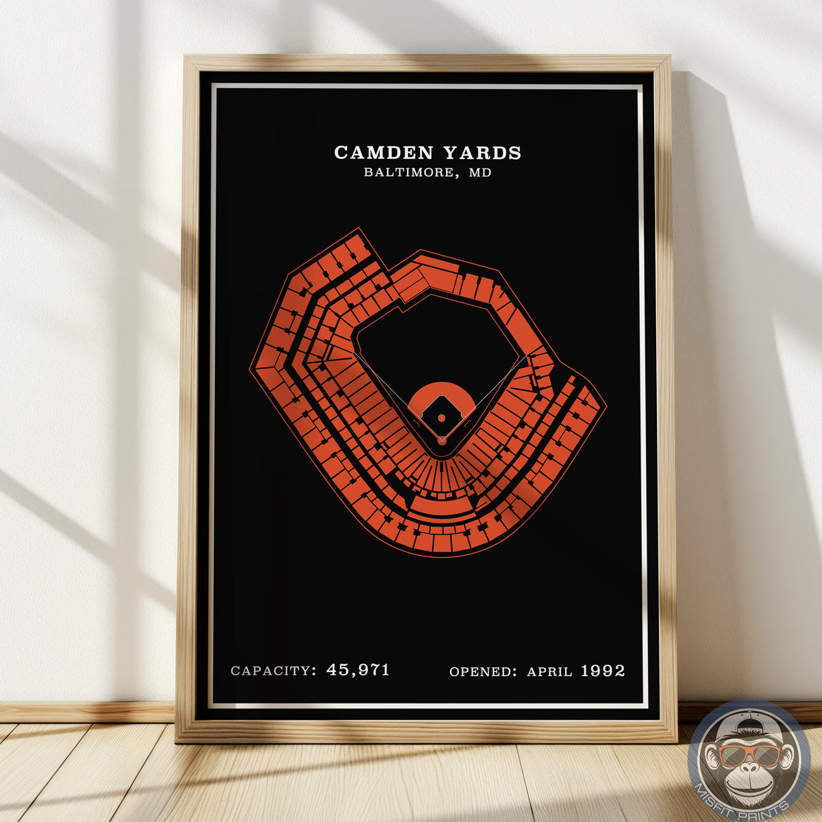 Camden Yards Stadium | Modern Border Print