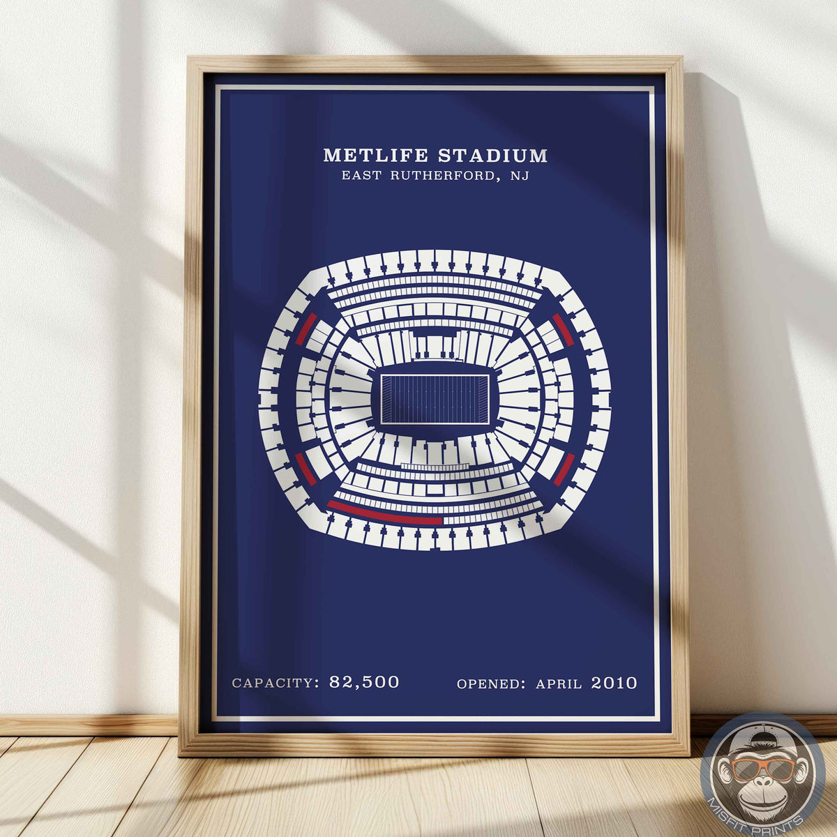 MetLife Stadium - Modern Border Print