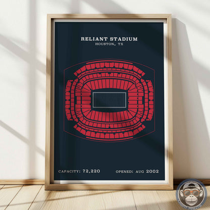 Reliant Stadium - Border Print