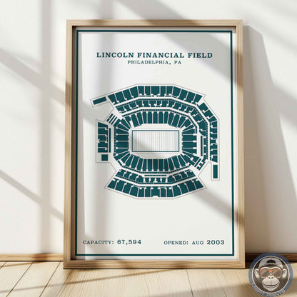 Lincoln Field Stadium - Modern Border Print