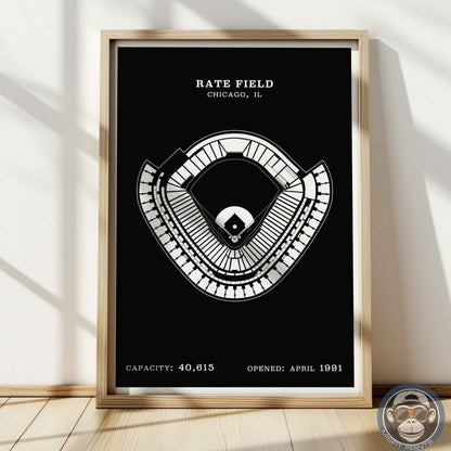 Rate Field Stadium | Border Print