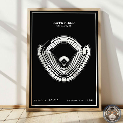 Rate Field Stadium | Modern Border Print