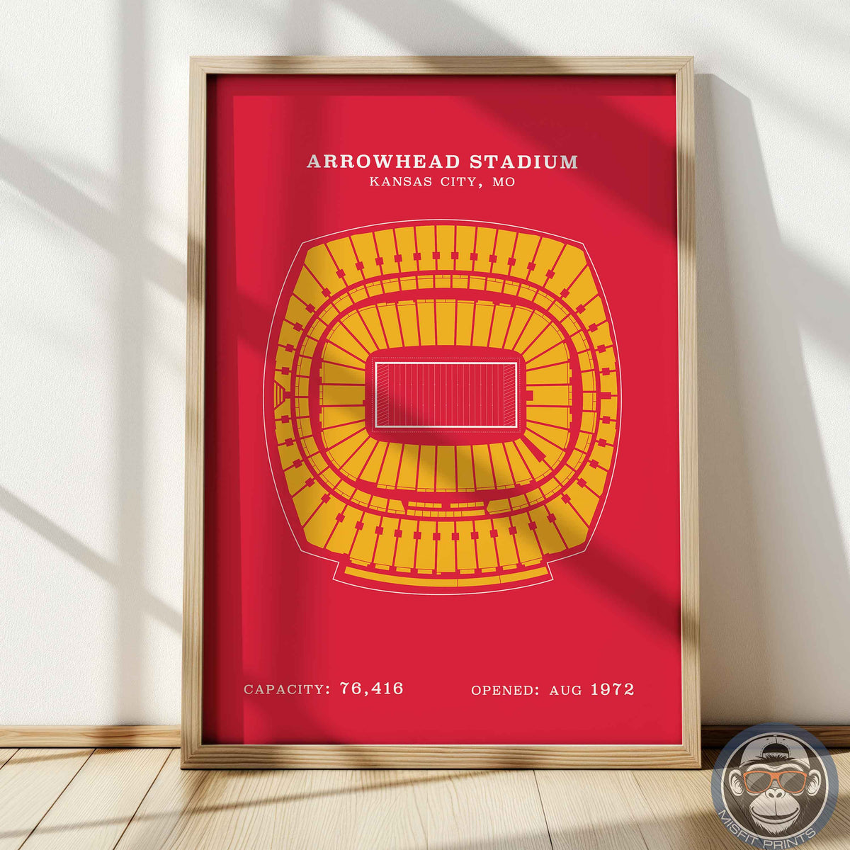 Arrowhead Stadium - No Border Print
