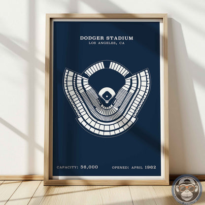 Dodgers Stadium | Border Print