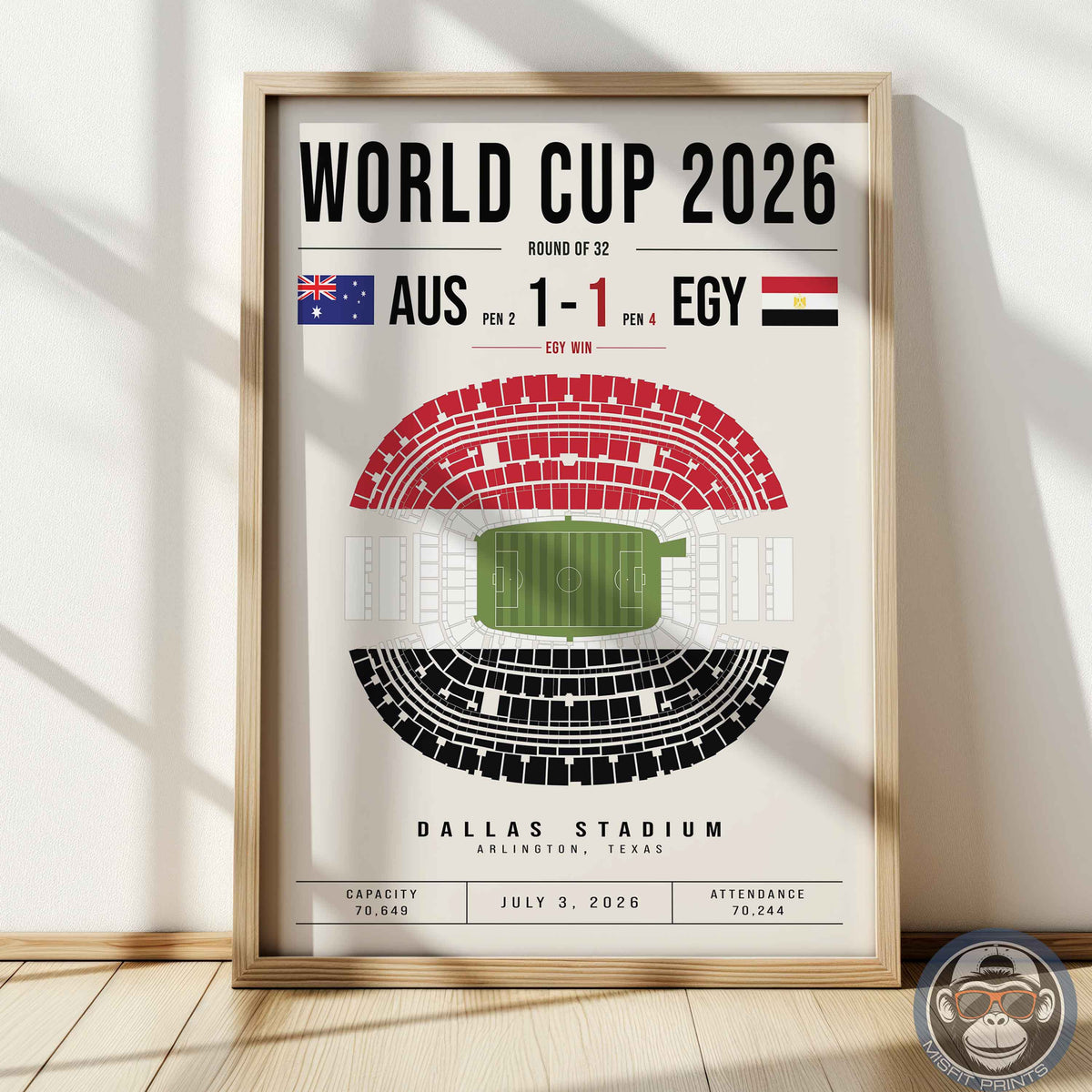 Australia vs. Egypt World Cup Match Poster