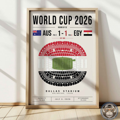 Australia vs. Egypt World Cup Match Poster