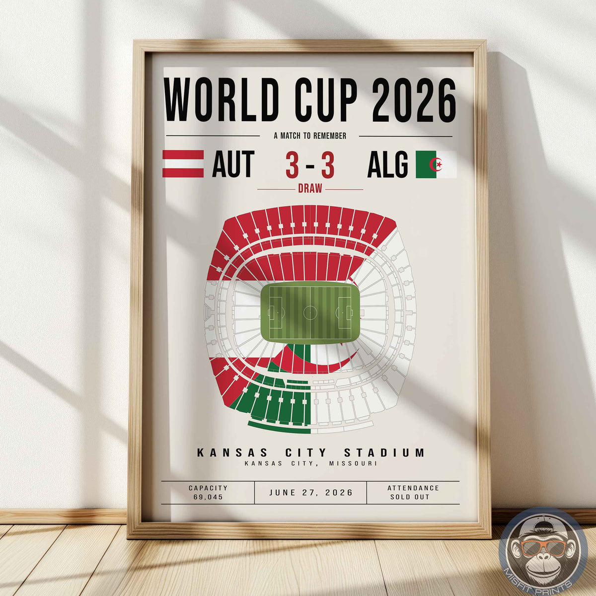 Austria vs. Algeria World Cup Match Poster