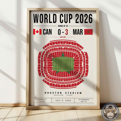 Canada vs. Morocco World Cup Match Poster