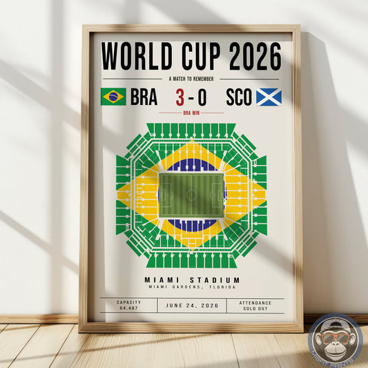Brazil vs. Scotland World Cup Match Poster