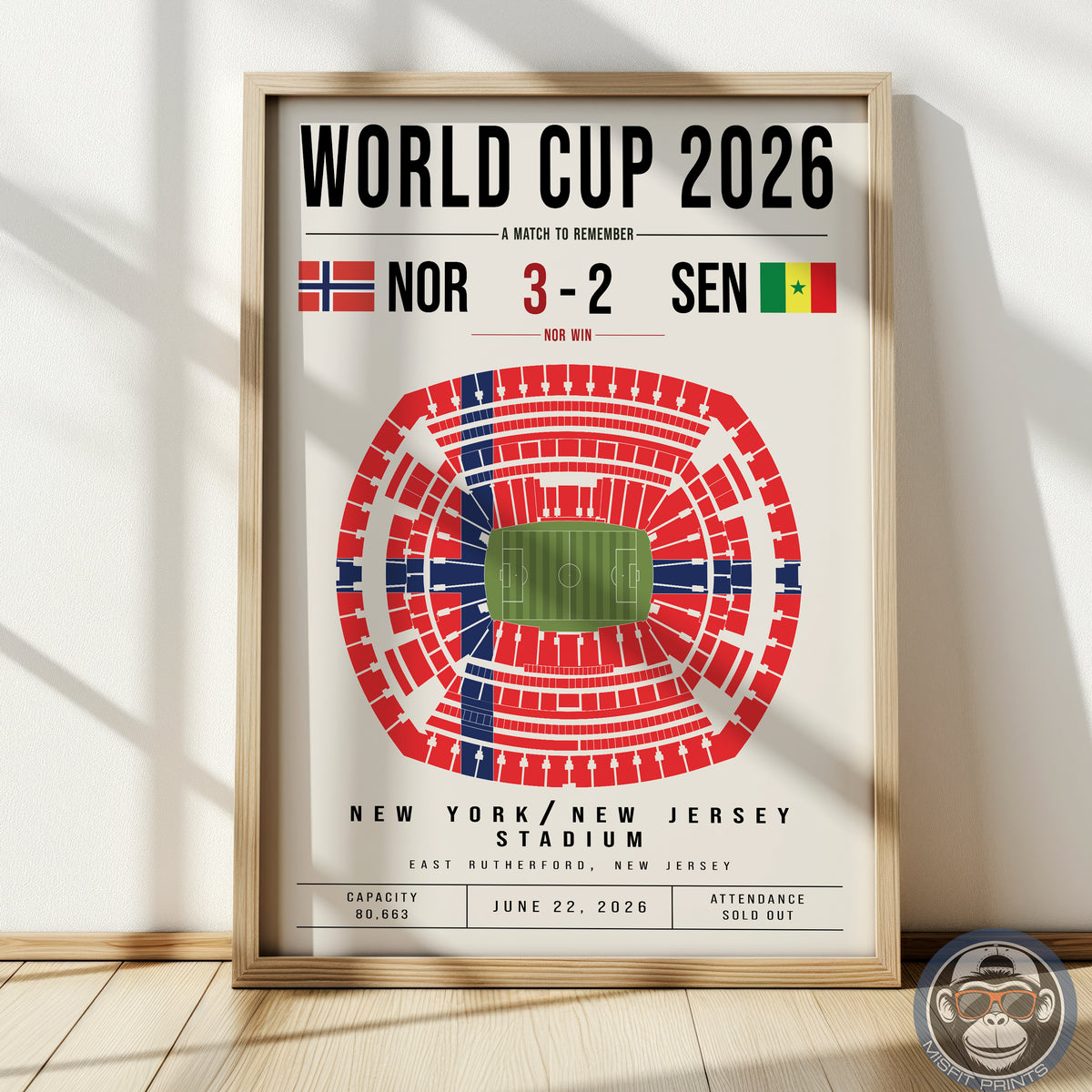 Norway vs. Senegal World Cup Match Poster
