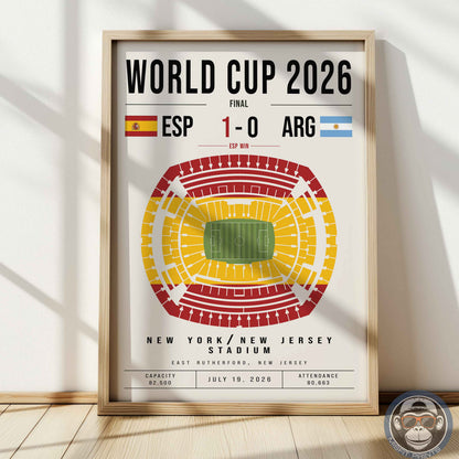 Spain vs. Argentina World Cup Match Poster