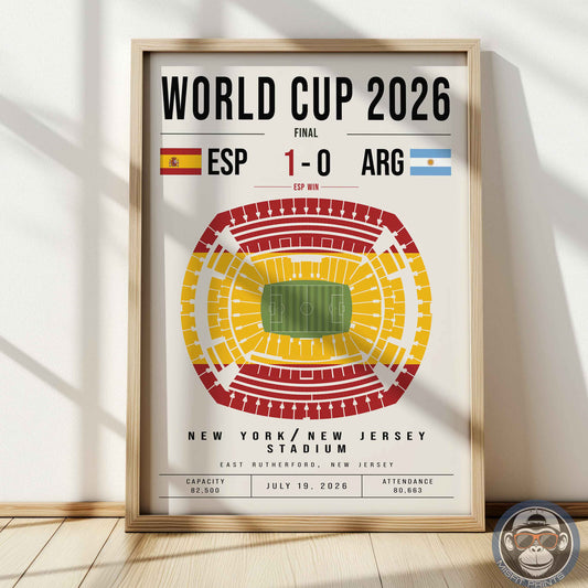 Spain vs. Argentina World Cup Match Poster