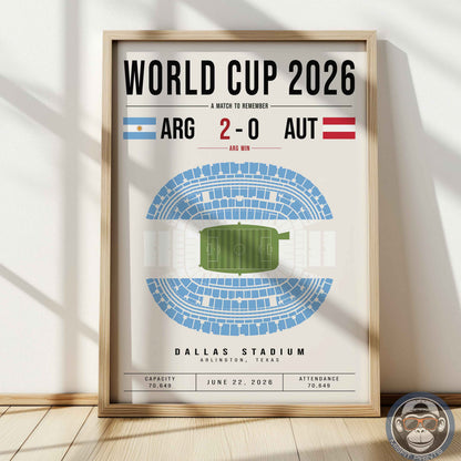 Argentina vs. Austria World Cup Match Poster