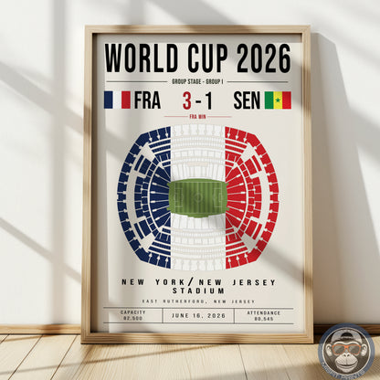 France vs. Senegal World Cup Match Poster