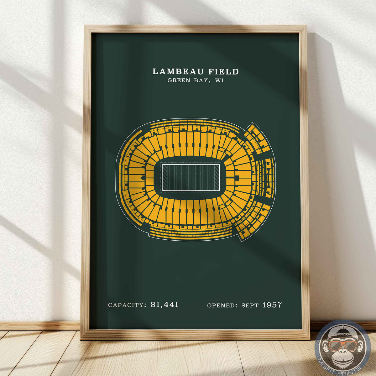 Lambeau Field Stadium - No Border Print