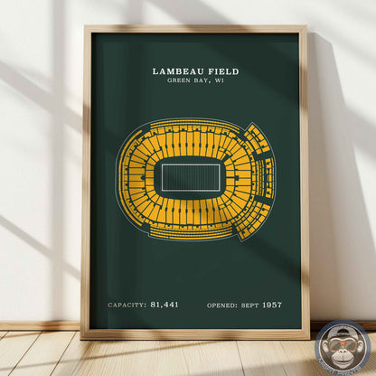 Lambeau Field Stadium - No Border Print