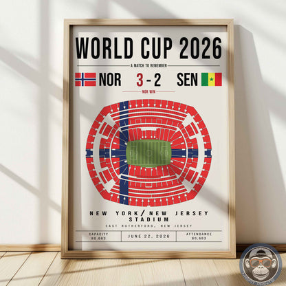 Norway vs. Senegal World Cup Match Poster