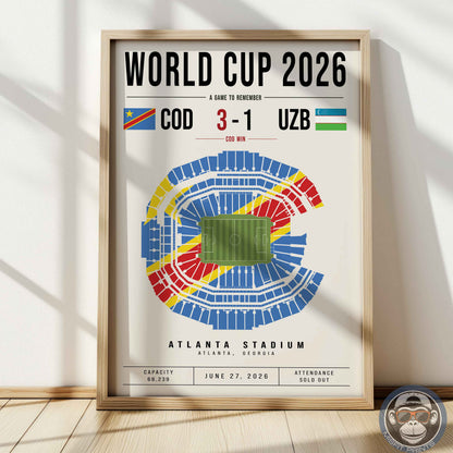 DR Congo vs. Uzbekistan World Cup Match Poster