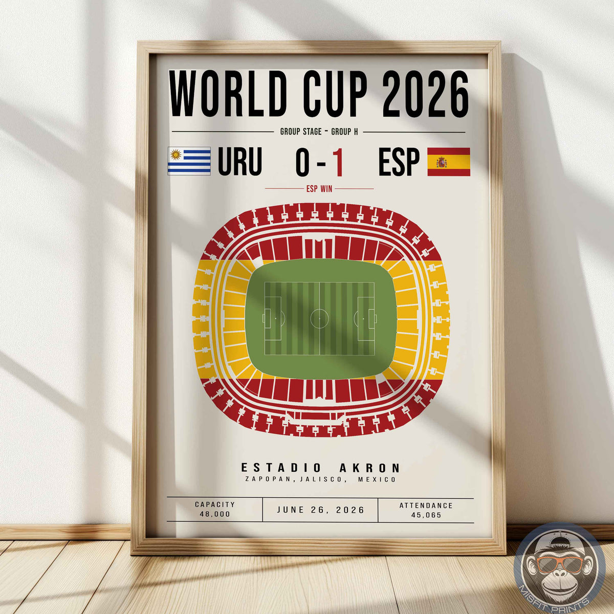 Uruguay vs. Spain World Cup Match Poster