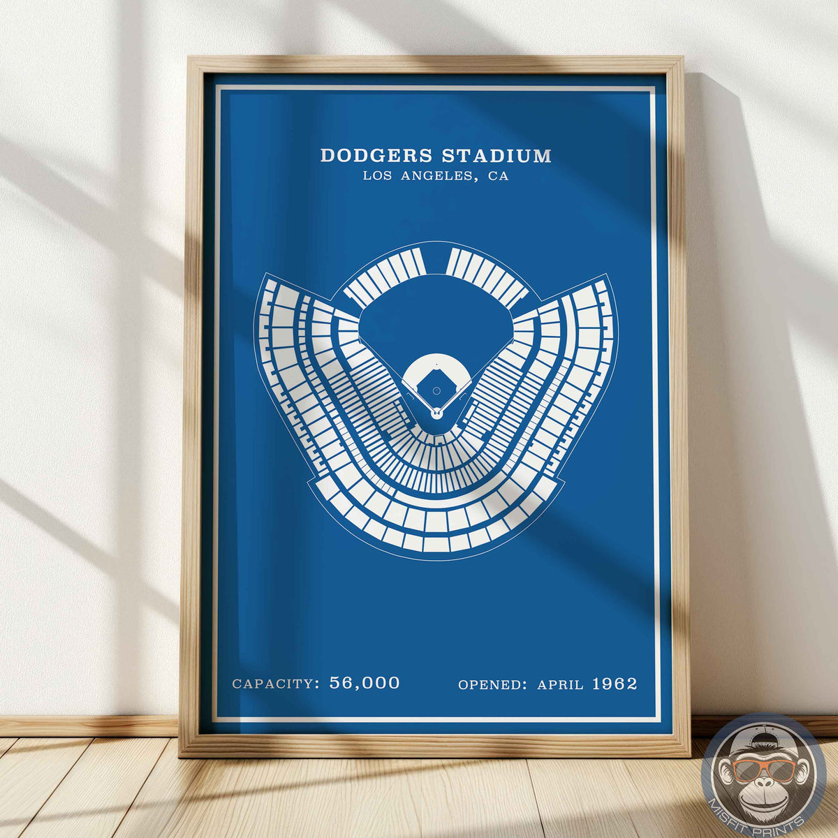 Dodgers Stadium | Modern Border Print