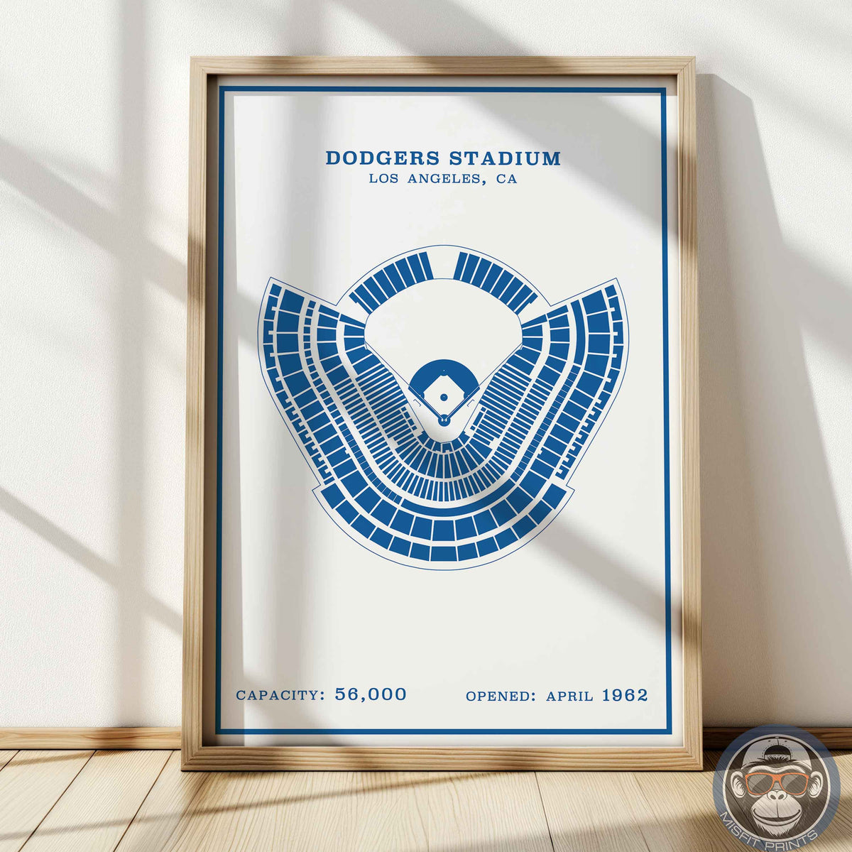 Dodgers Stadium | Modern Border Print