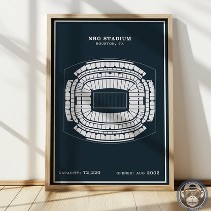 NRG Stadium - Modern Border Print