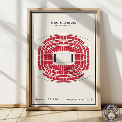NRG Stadium - Modern Border Print