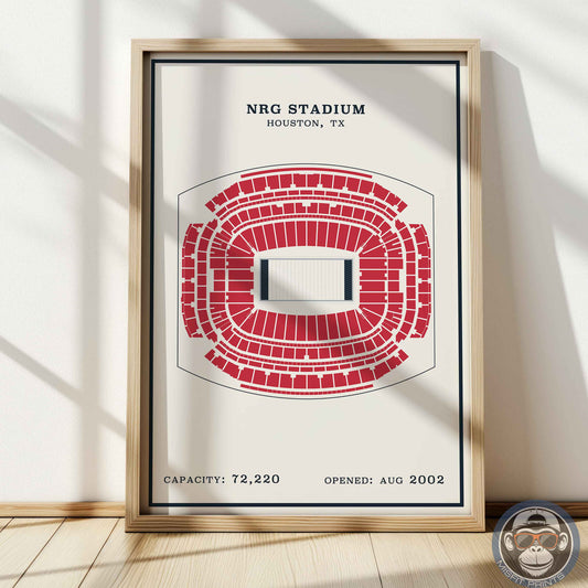 NRG Stadium - Modern Border Print