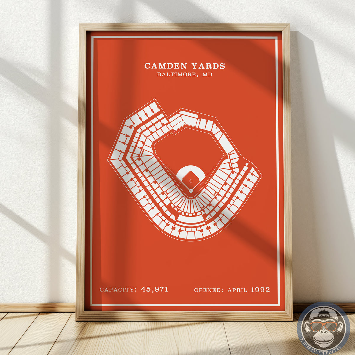 Camden Yards Stadium | Modern Border Print