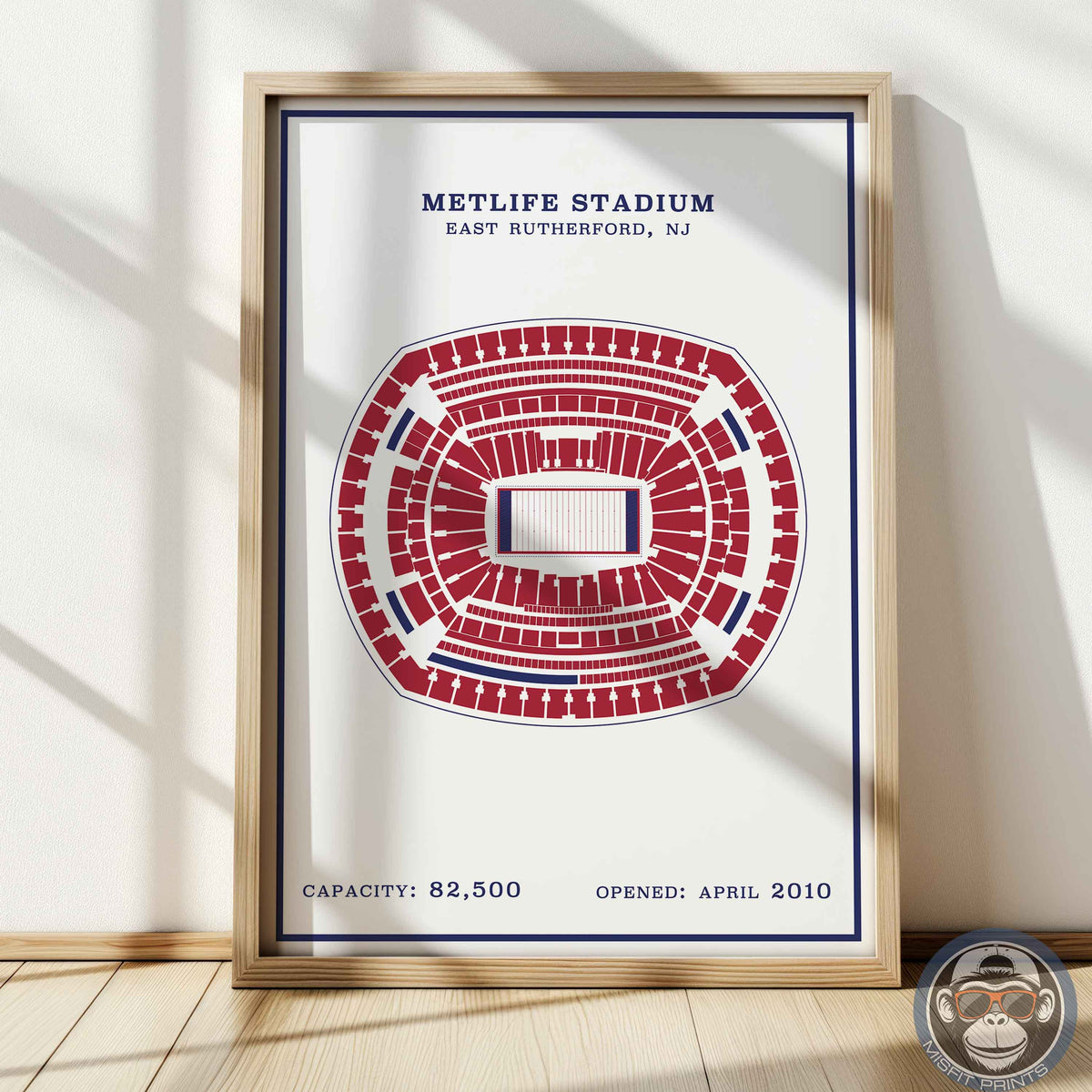MetLife Stadium - Modern Border Print