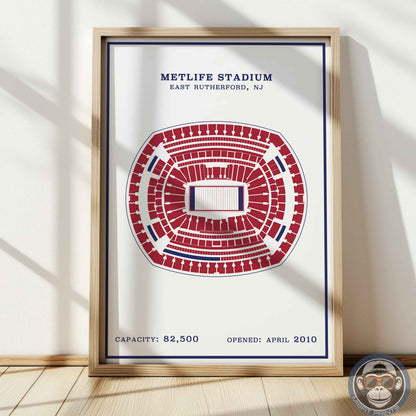 MetLife Stadium - Modern Border Print