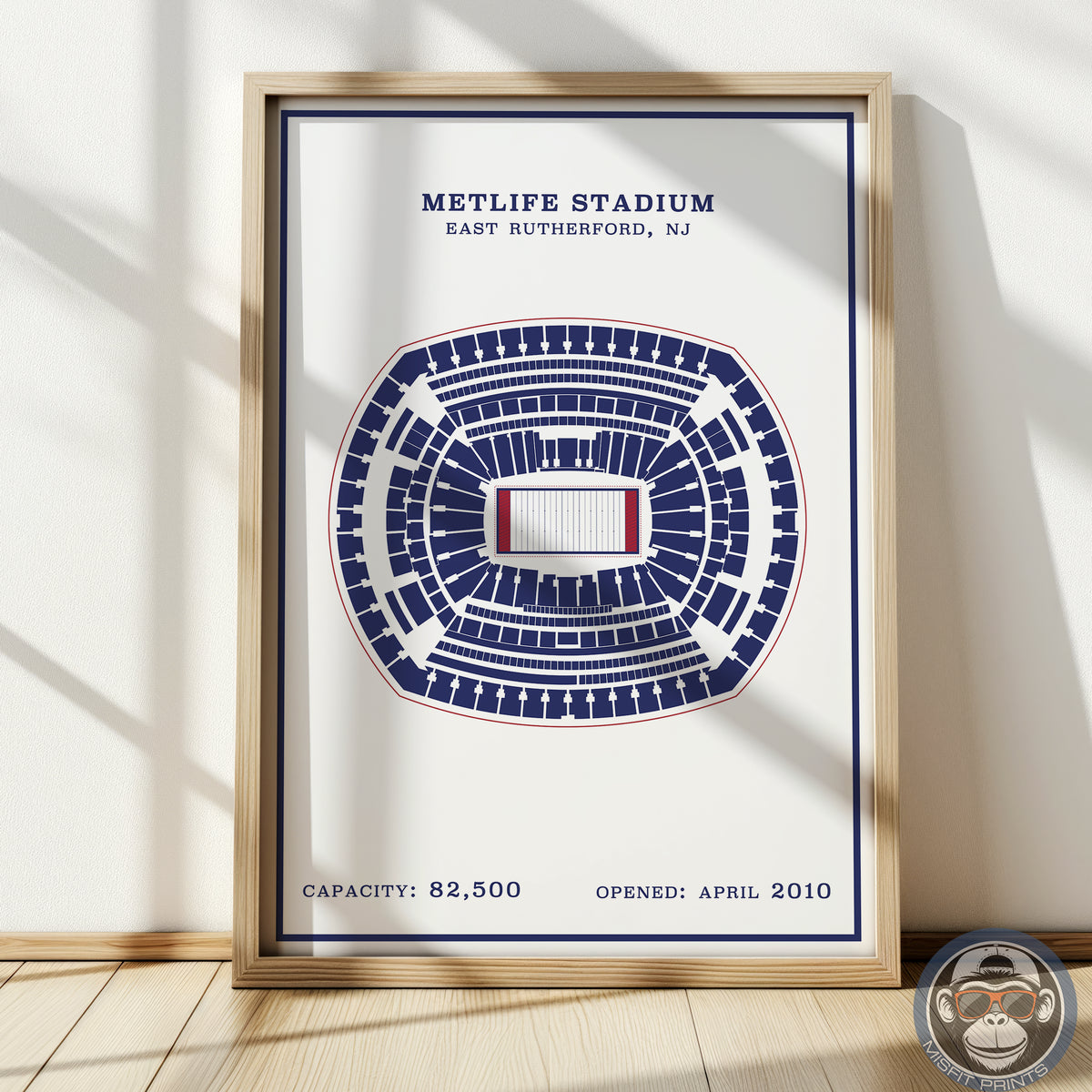 MetLife Stadium - Modern Border Print