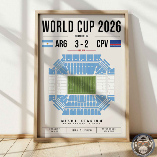Argentina vs. Cape Verde World Cup Match Poster