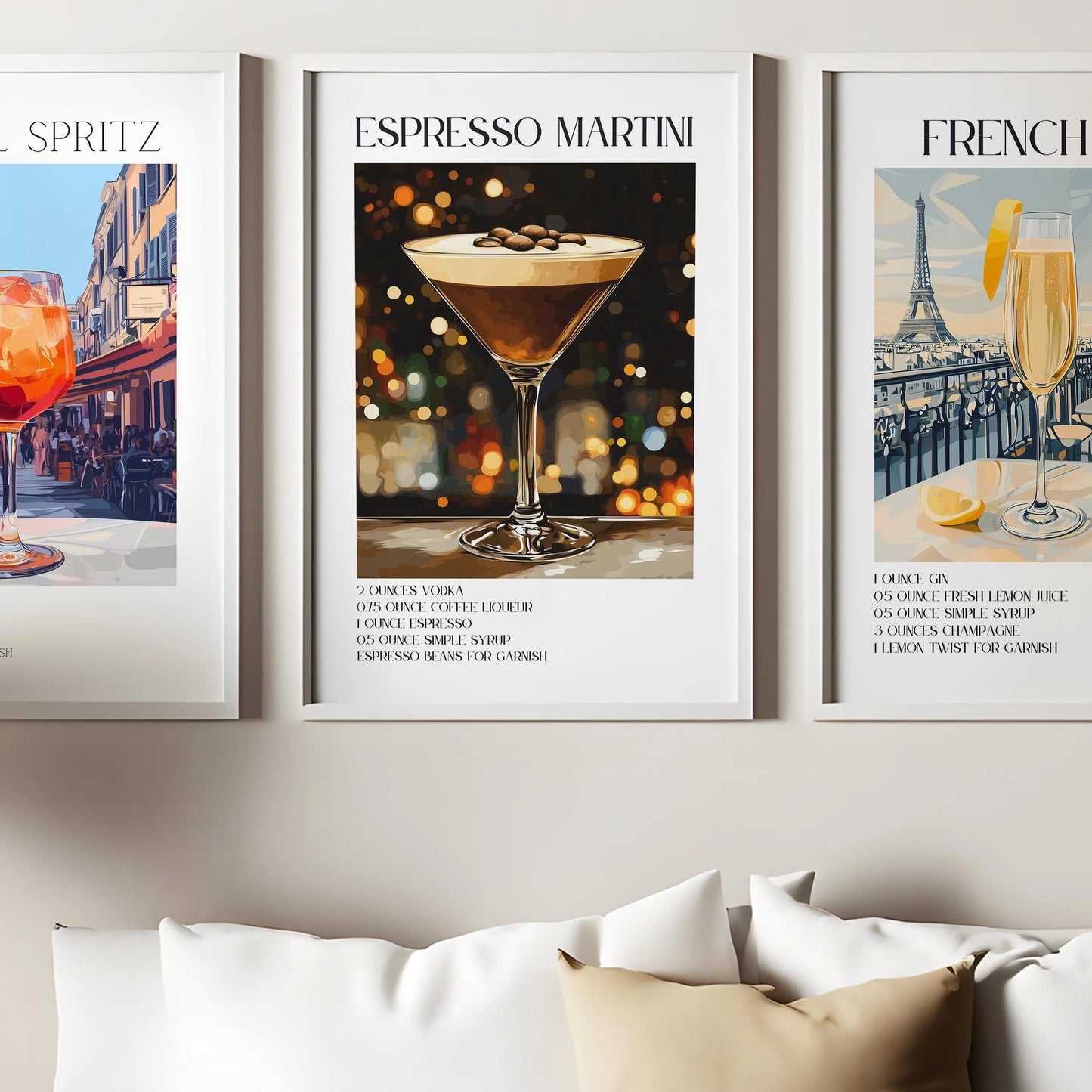 Espresso Martini Poster – Minimalist Cocktail Recipe Print for Home Bar