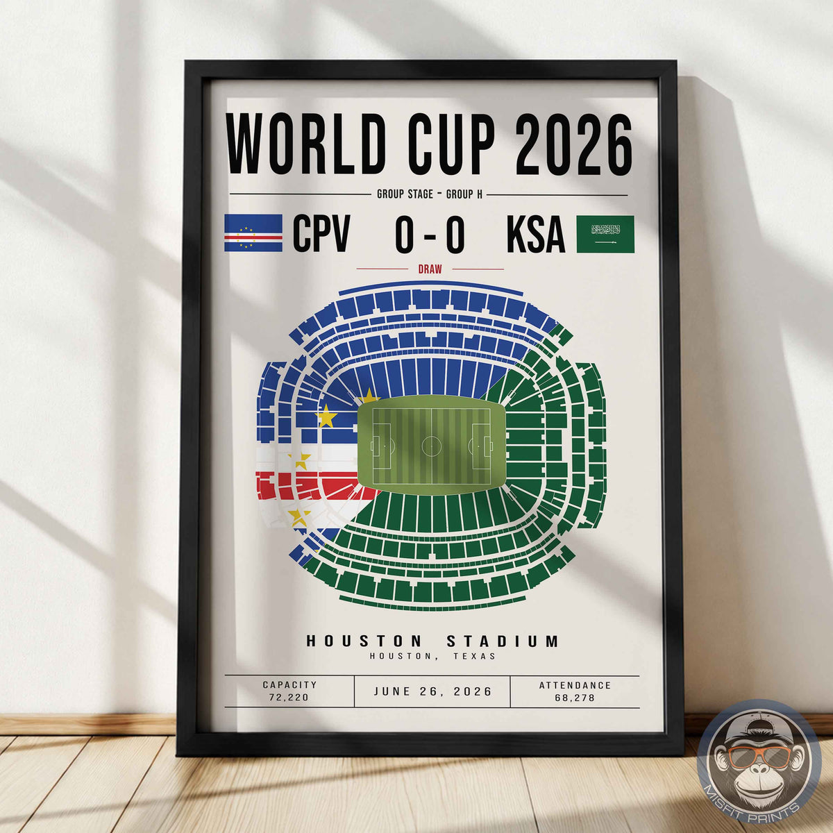 Cape Verde vs. Saudi Arabia World Cup Match Poster