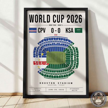 Cape Verde vs. Saudi Arabia World Cup Match Poster