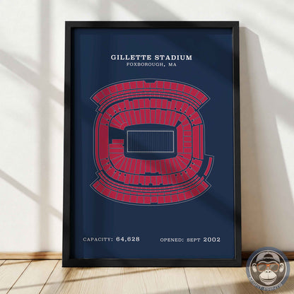 Gillette Stadium - No Border Print