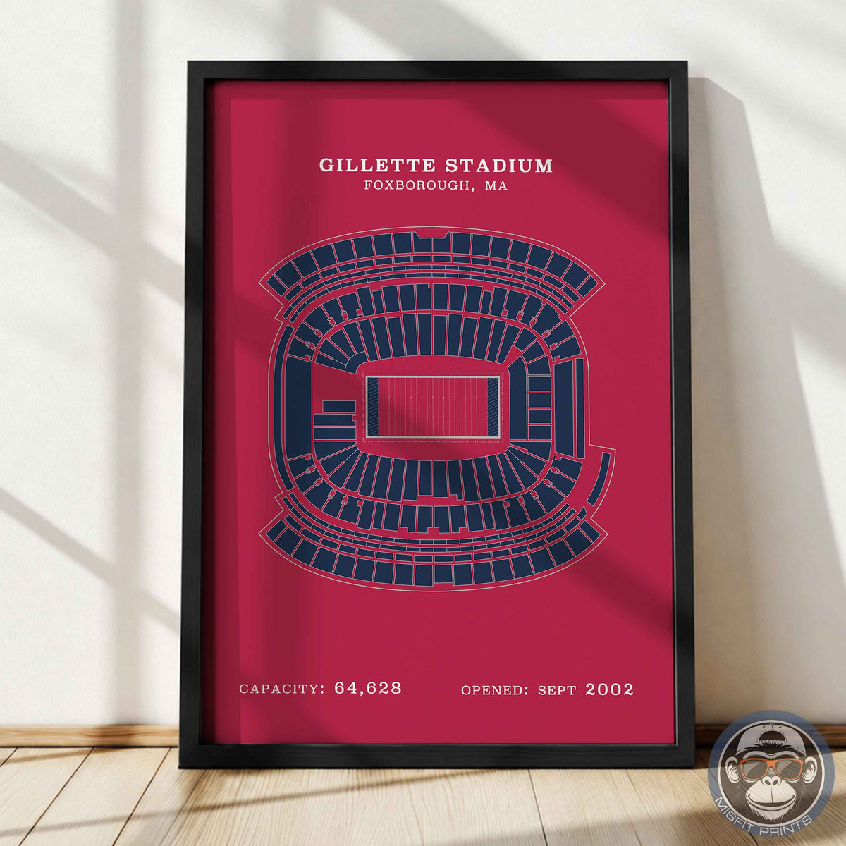Gillette Stadium - No Border Print