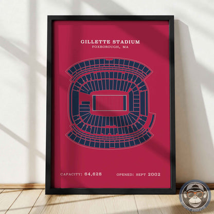 Gillette Stadium - No Border Print