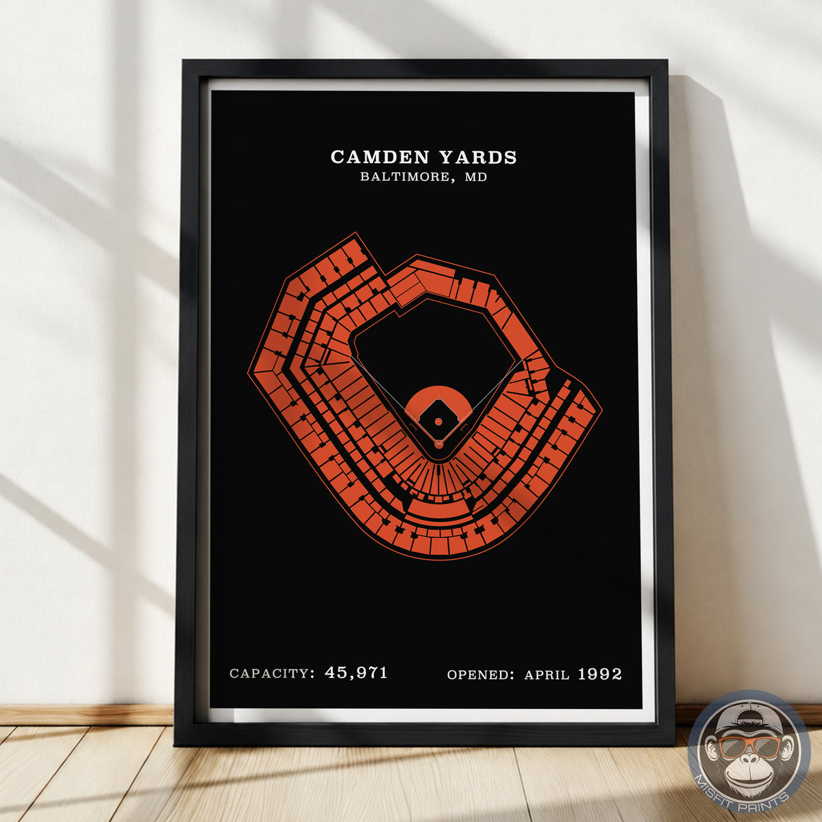 Camden Yards Stadium | Border Print