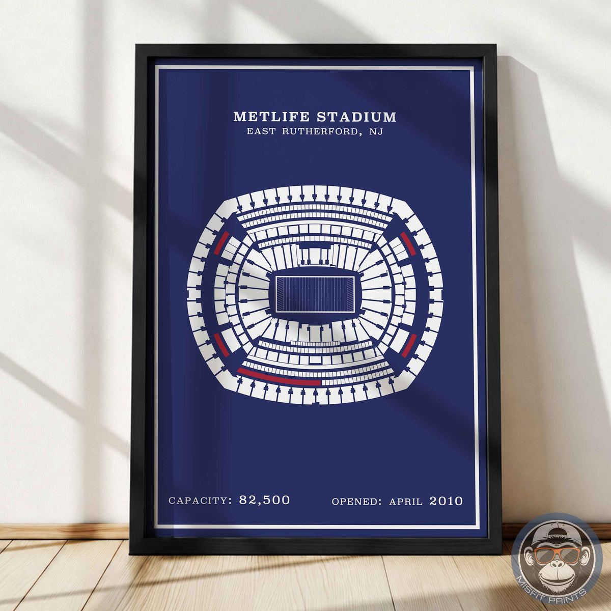 MetLife Stadium - Modern Border Print