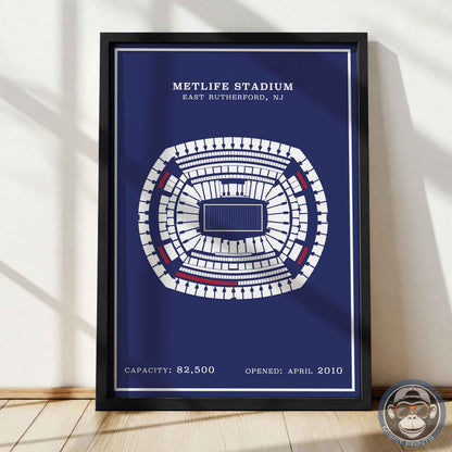 MetLife Stadium - Modern Border Print