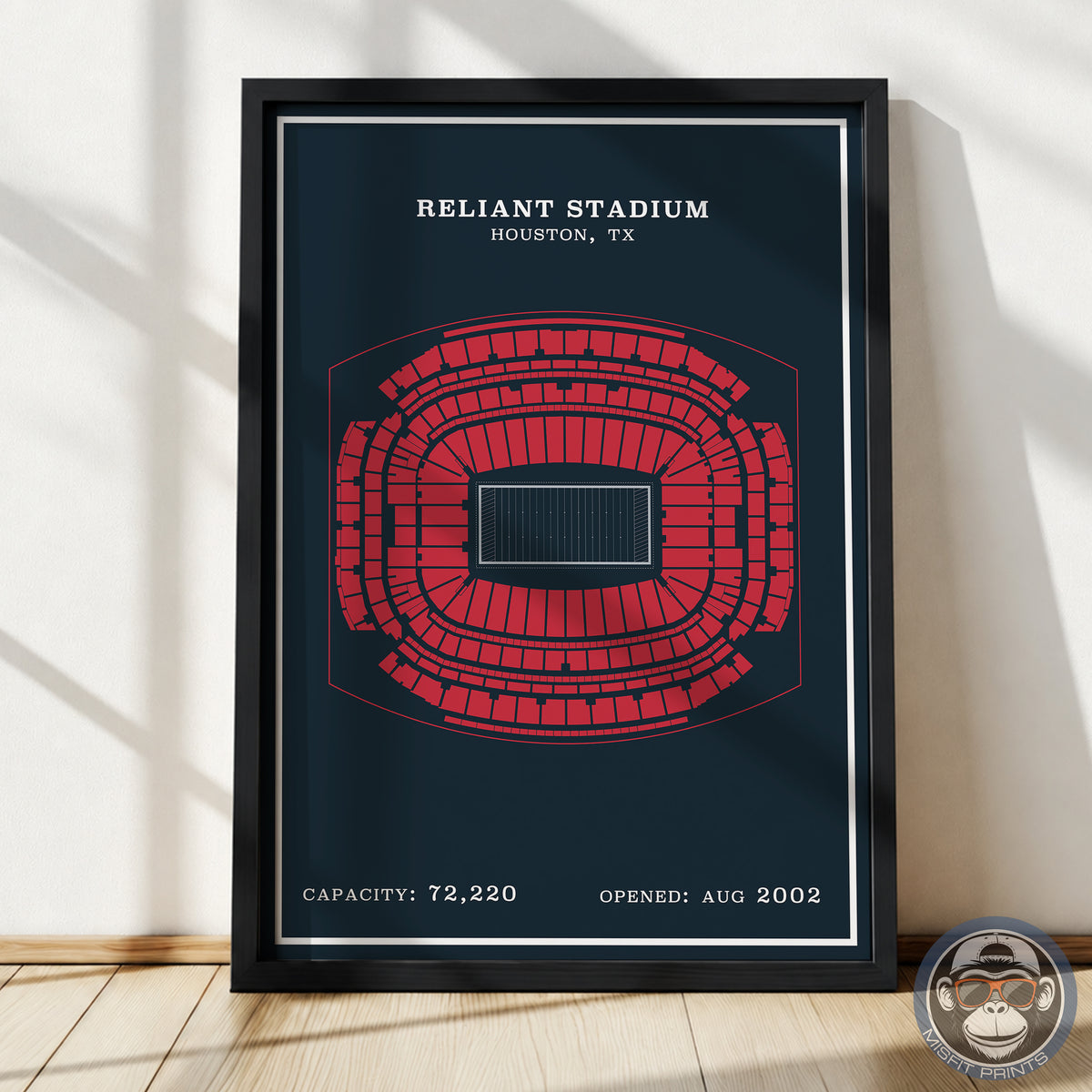 Reliant Stadium - Modern Border Print