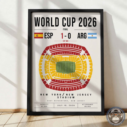 Spain vs. Argentina World Cup Match Poster