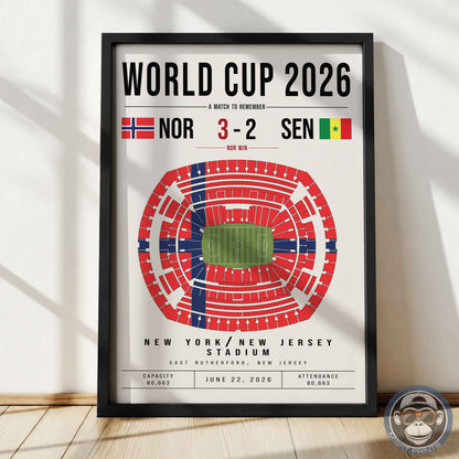 Norway vs. Senegal World Cup Match Poster