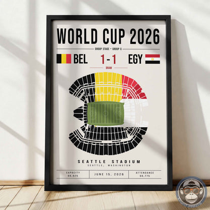 Belgium vs. Egypt World Cup Match Poster