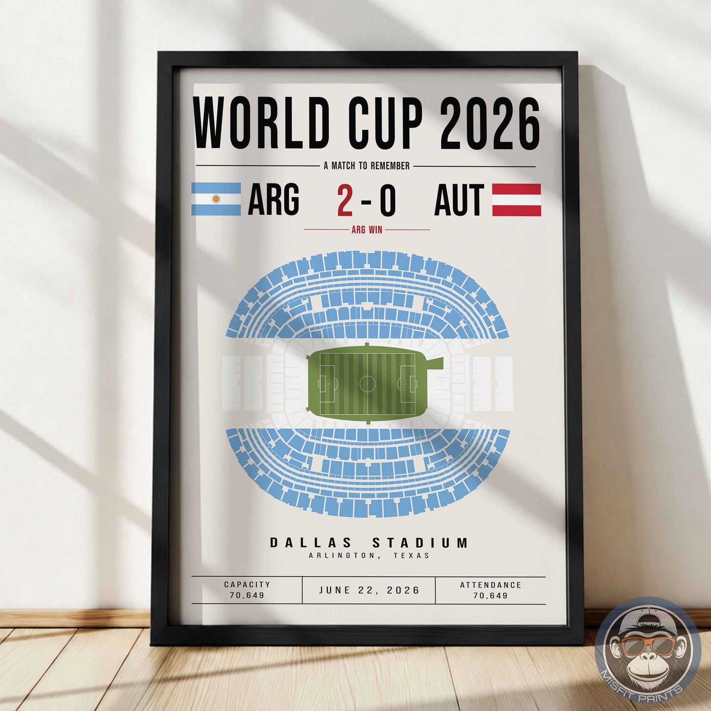 Argentina vs. Austria World Cup Match Poster